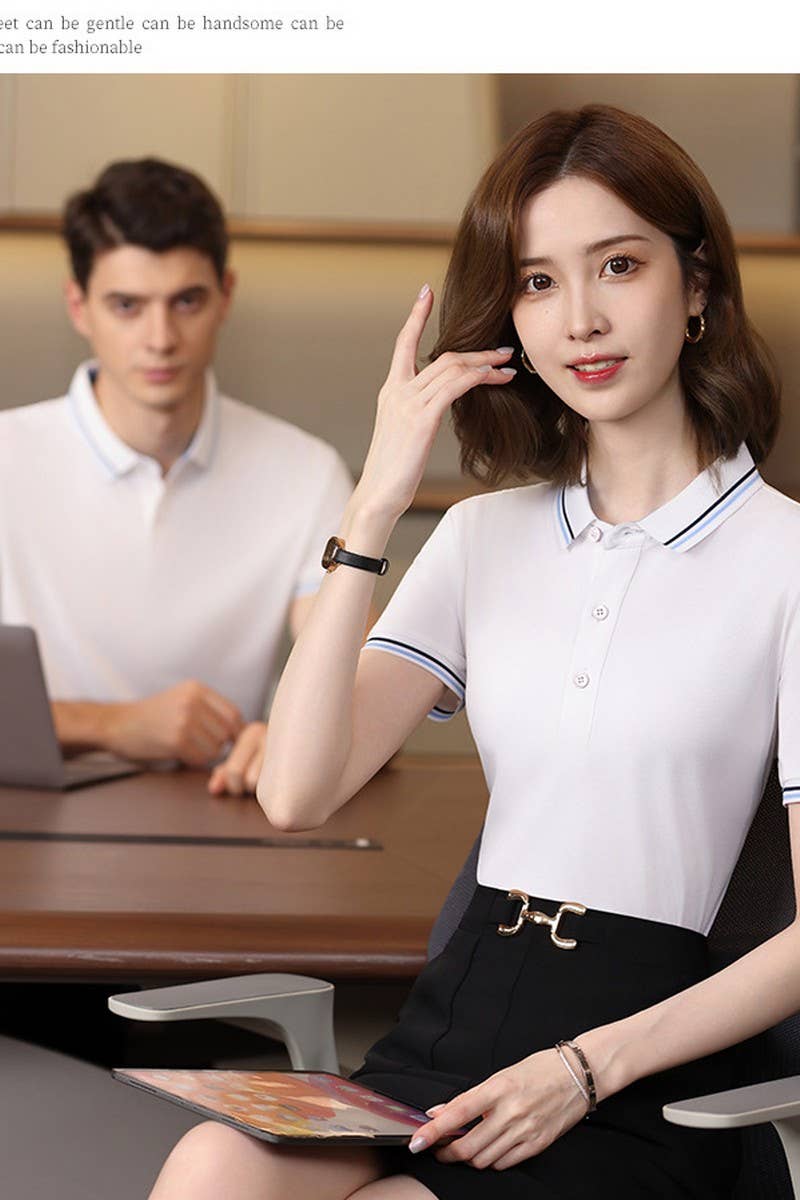 CWTBLS02448_SOLID COLOR CLASSIC FIT SHORT SLEEVE POLO SHIRT