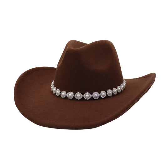 Western Cowboy Fedora Hat  Felt Ethnic_CWAH04432