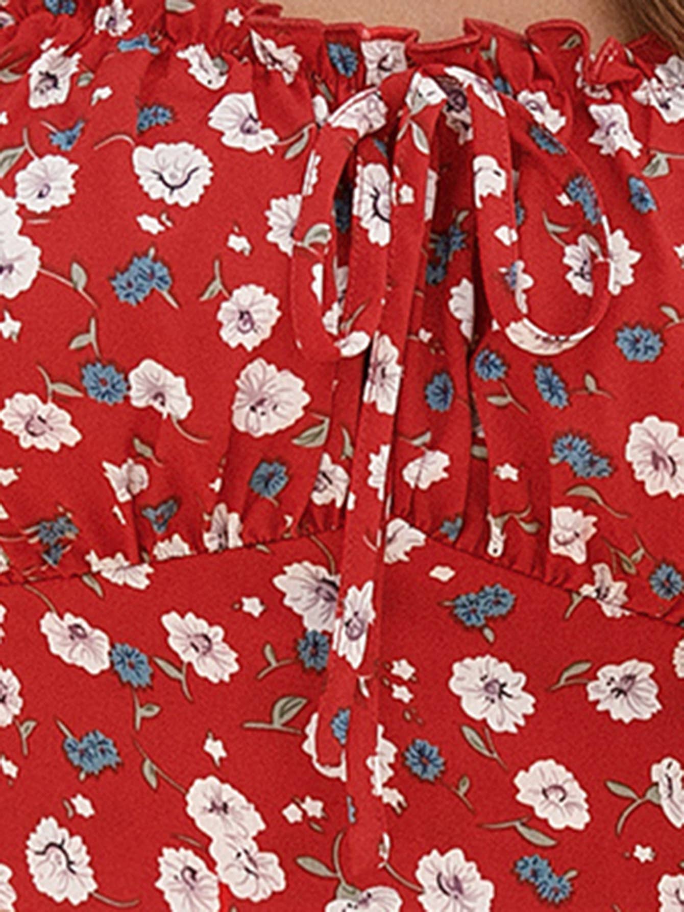 FLORAL DRESS SUIT WITH HALTER STRAPS