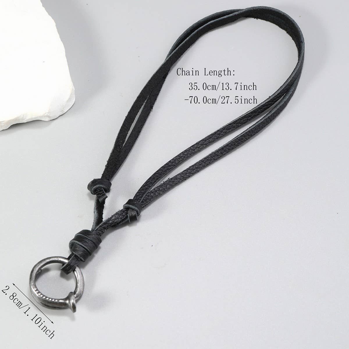 CREATIVE ADJUSTABLE VINTAGE COWHIDE NECKLACE