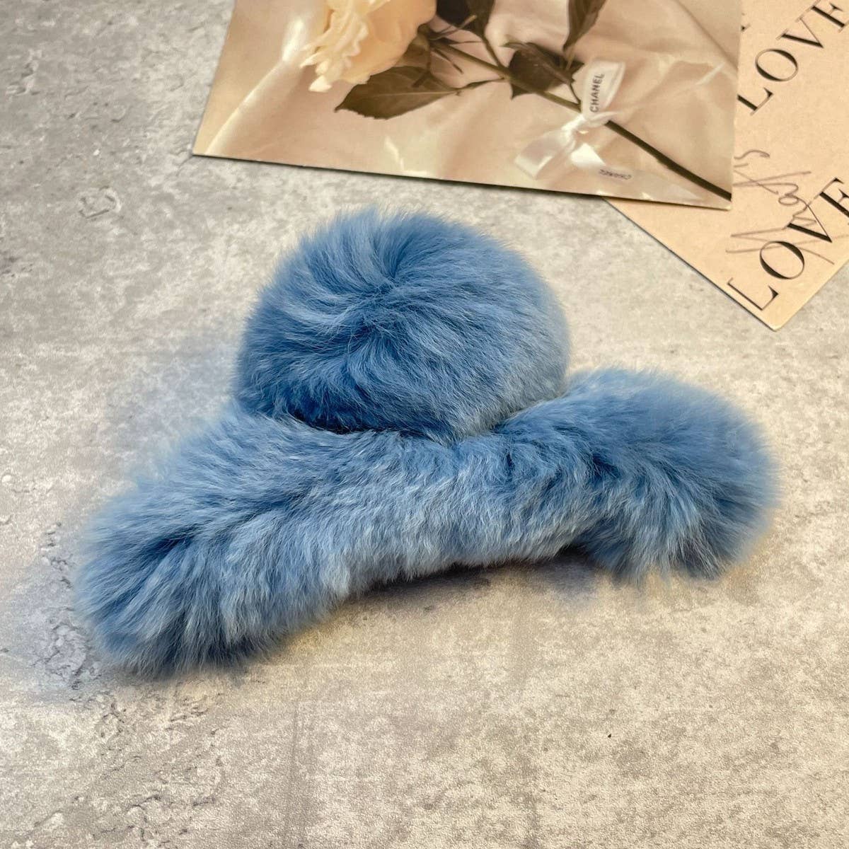 Rex Rabbit Fur Claws - Elegant Mixed Color Clips