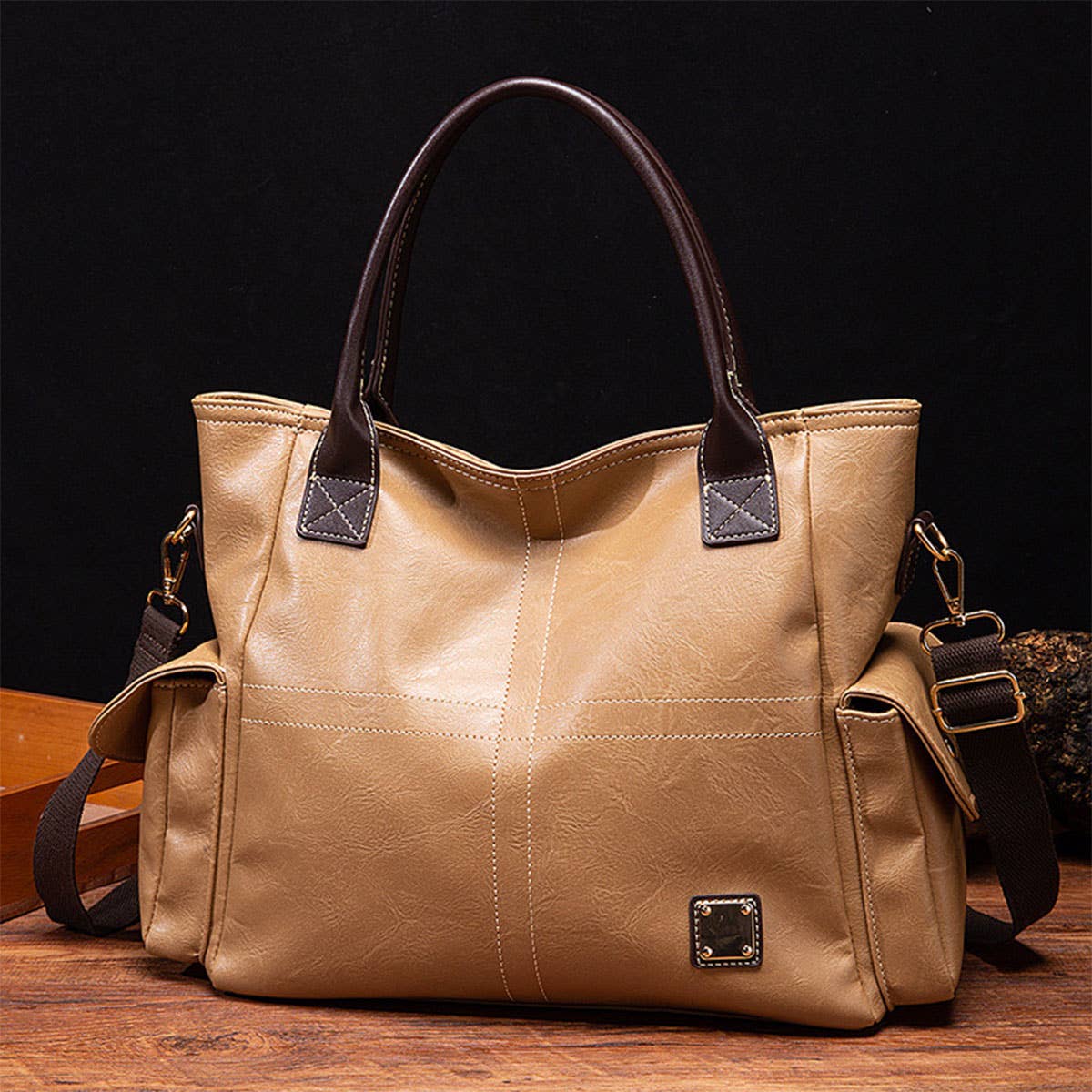 RETRO LARGE CAPACITY HANDBAG DIAGONAL BAG_CWAB0951