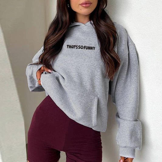 CASUAL PRINT HOODIE WITH FLEECE PULLOVER HOODIE
