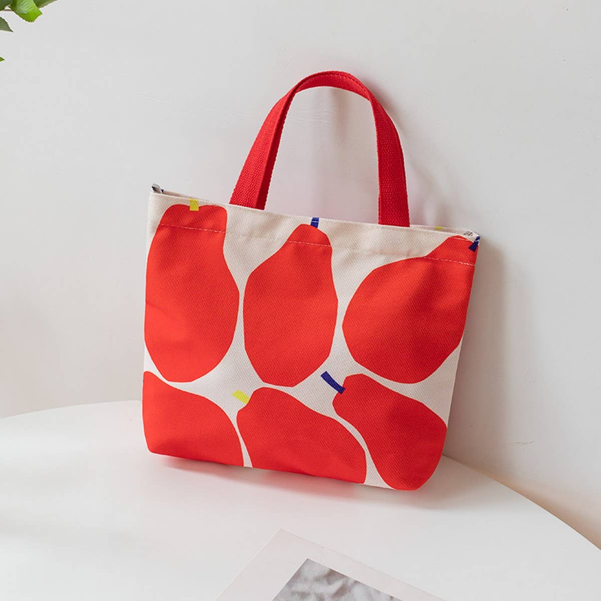 Cute Canvas Lunch Tote Bag for Students, Small_CWAB5673