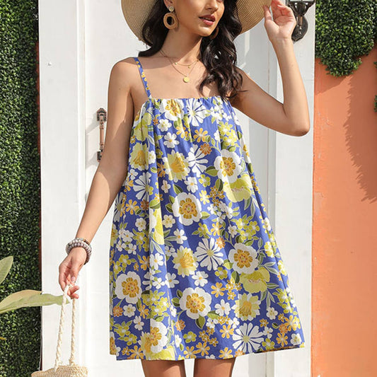 FLORAL CAMISOLE SHORT CAMISOLE DRESS