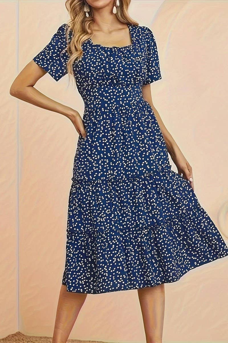 CWDMD6222_FRENCH FLORAL SHORT SLEEVE MAXI DRESS