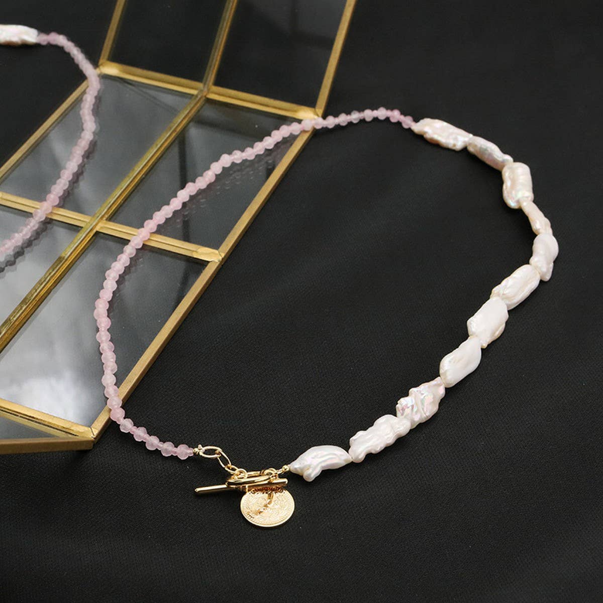 NICHE ALL-MATCH NATURAL FRESHWATER PEARL NECKLACE_CWAJE3847