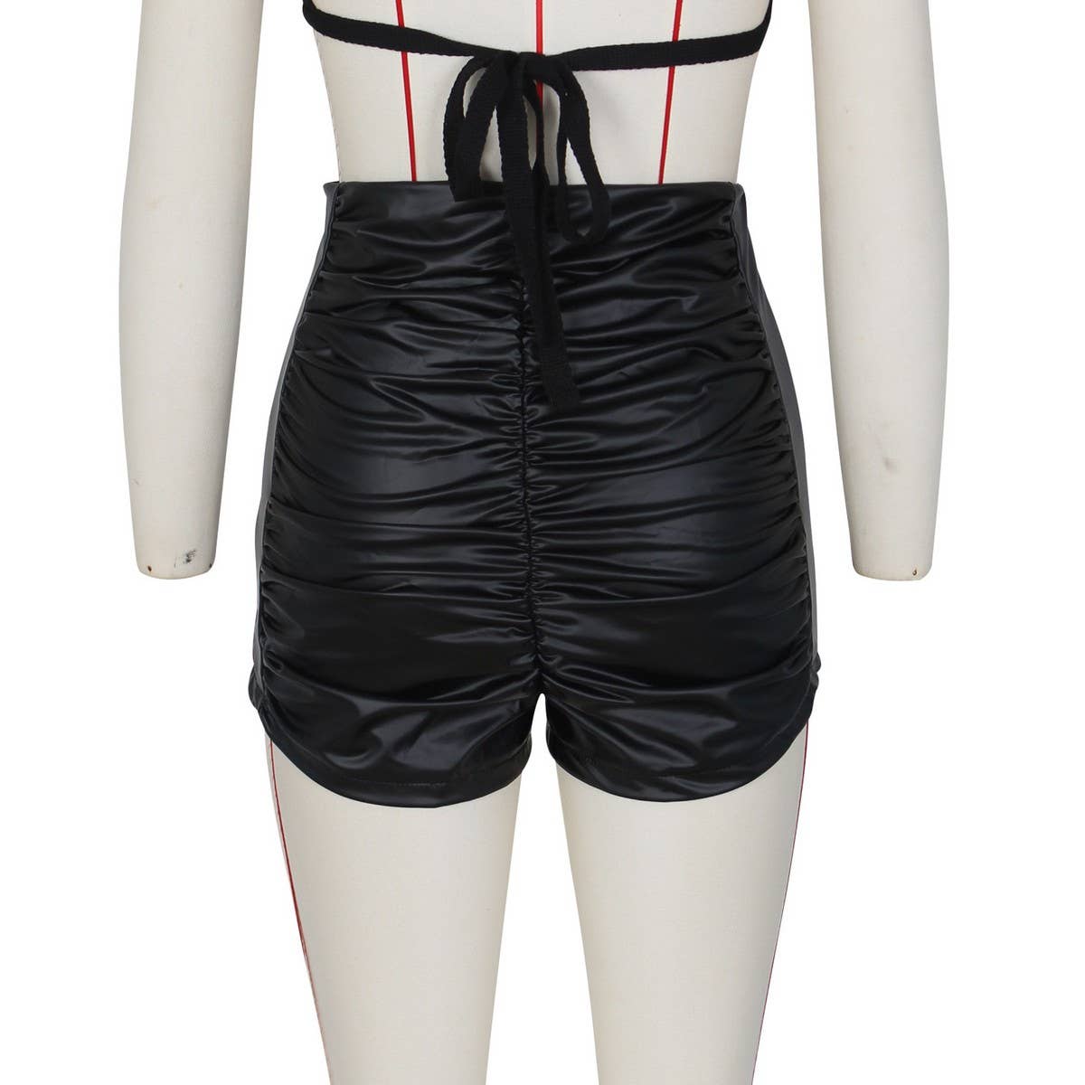 WOMEN FASHIONABLE PLEATED HIGH WAISTED SHORTS_CWBSP0137