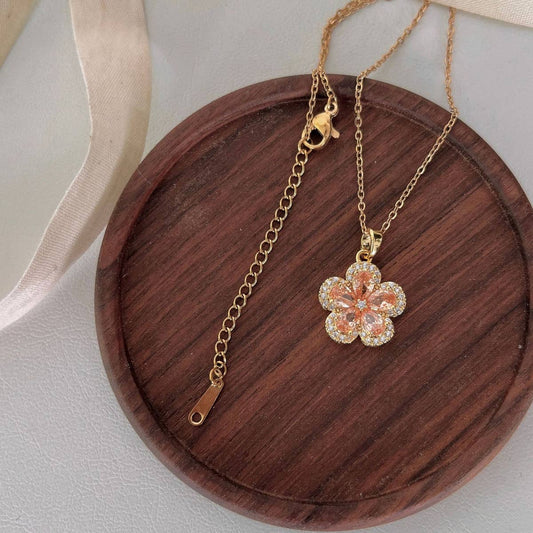 NEW CRYSTAL CHERRY BLOSSOM NECKLACE