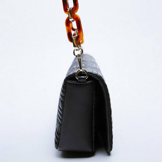 WOMEN'S BEADED CHAIN SIMPLE VERSATILE SHOULDER BAG_CWAB3442