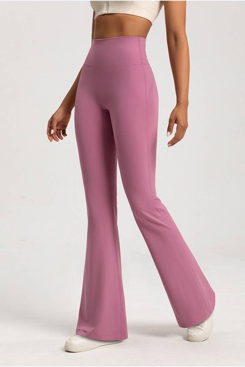 CWBLP1499_HIGH WAISTED SLIM FIT WIDE LEG SPORTS TROUSERS