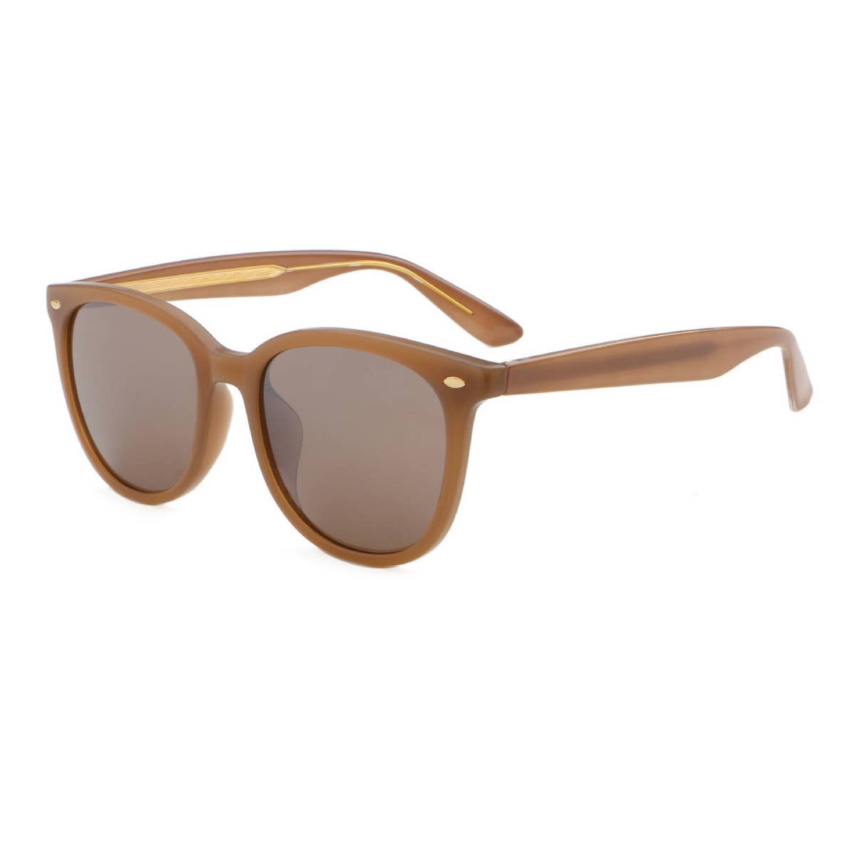 RETRO ROUND FRAME PIN-STYLE RICE NAIL SUNGLASSES_CWASG0510