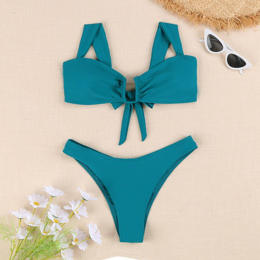 Women's Backless Bikini - Sexy Multi-Color Swimwear