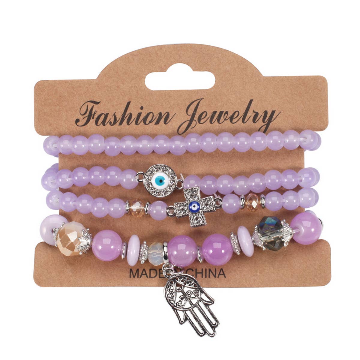 BOHEMIAN PALM EYES CROSS BRACELET_CWAJE2216