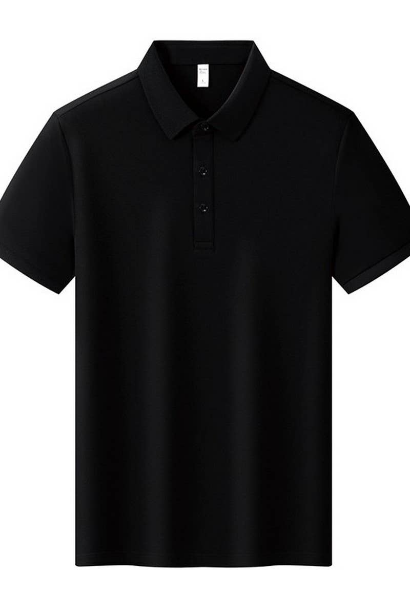 CWTBLS02431_SOLID COLOR MULBERRY SILK LAPEL POLO SHIRT