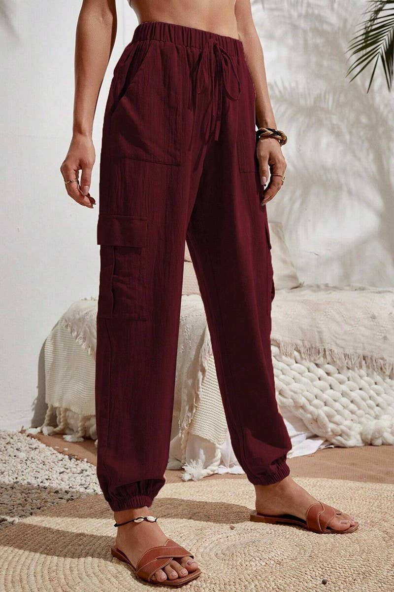 CWBLP1866_SPRING AND SUMMER SOLID COLOR CASUAL OVERALLS