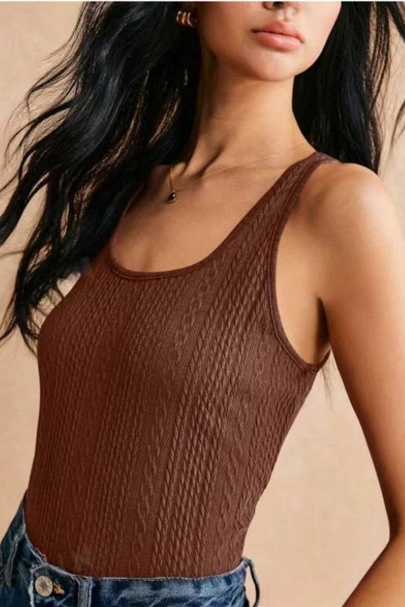 CWTTK1194_SOLID JACQUARD Y2K CROP TANK TOP