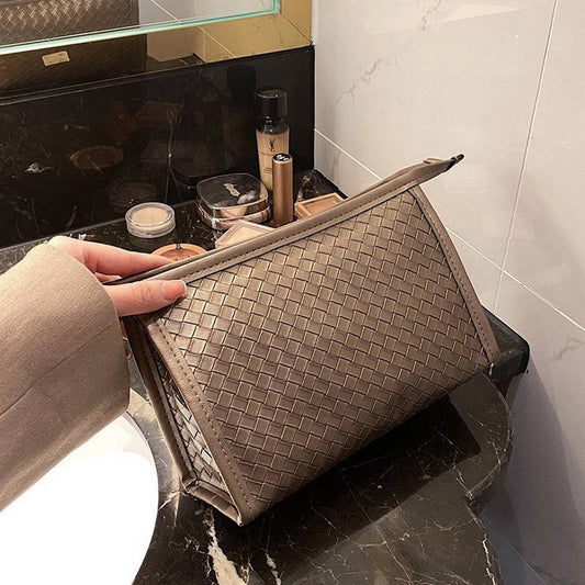 SIMPLE LARGE CAPACITY WOVEN COSMETIC BAG_CWAB4488