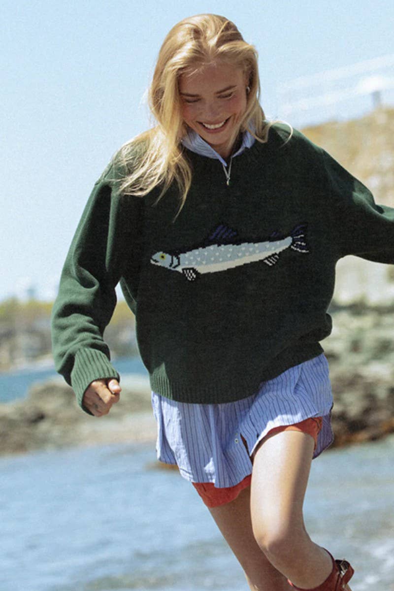 CWOSWL07742_2025 SPRING RETRO CREWNECK CASUAL KNIT SWEATER