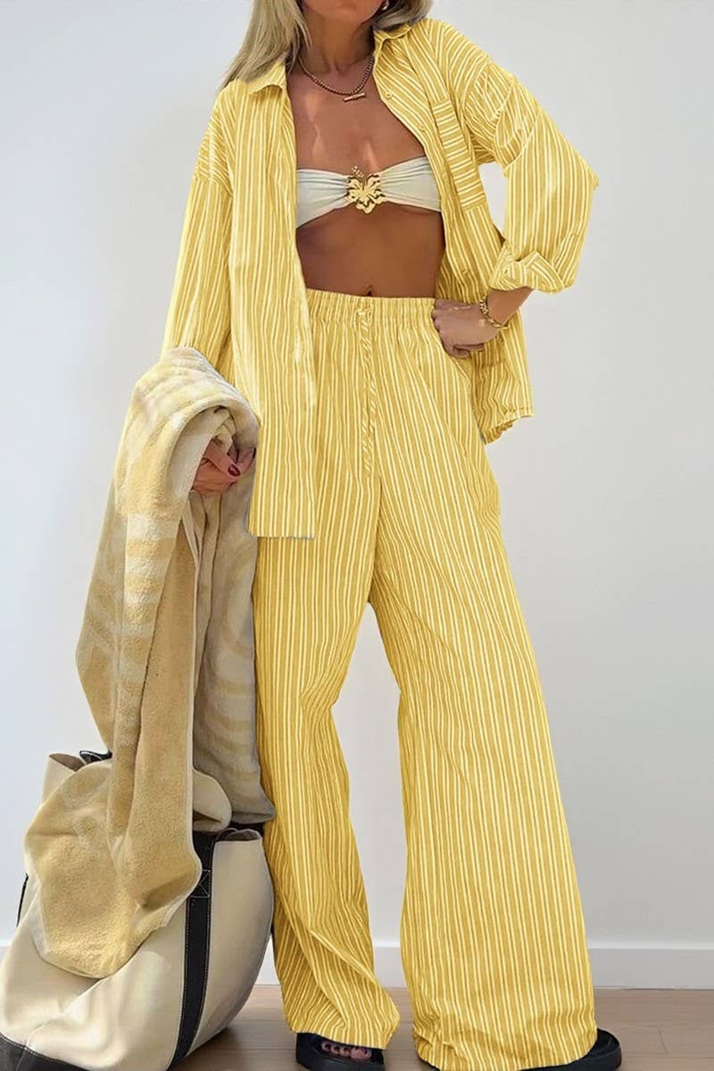 CWSTB00447_CASUAL VACATION LONG SLEEVE SHIRT PANTS SET