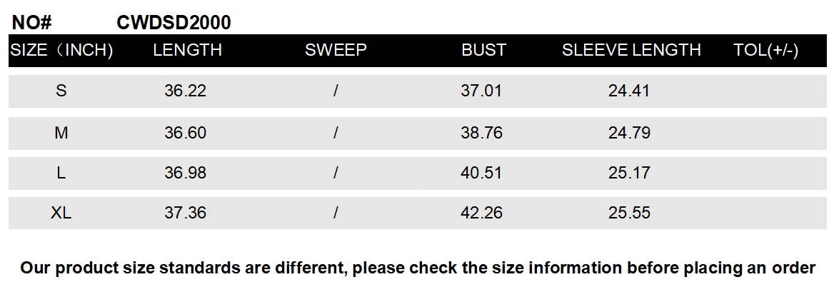 CWDSD2000_V-Neck Button Long Sleeve Pullover Dress