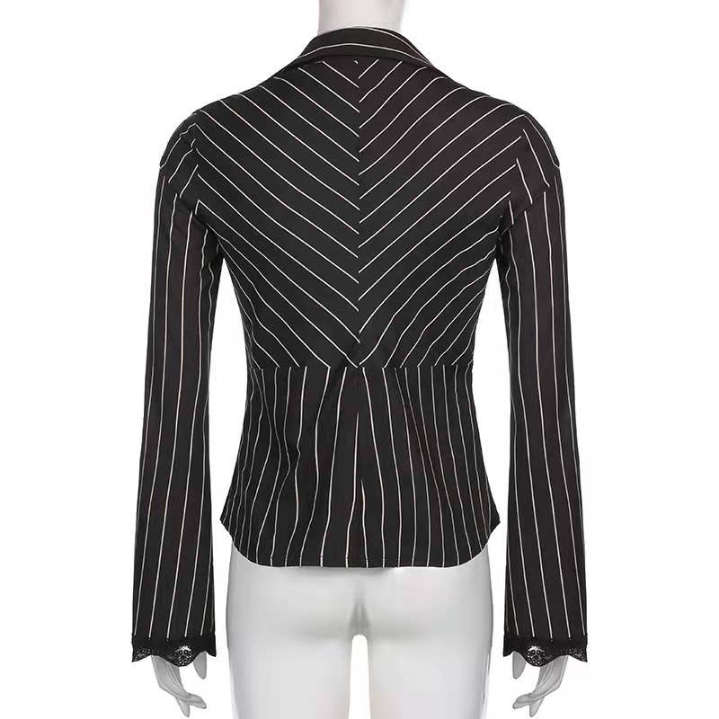 CWTSTL2404_STREET HOTTIE VINTAGE STRIPED LACE PATCHWORK TOP