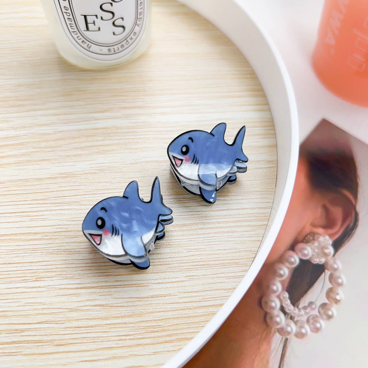 Q-version acrylic animal children's hair clips