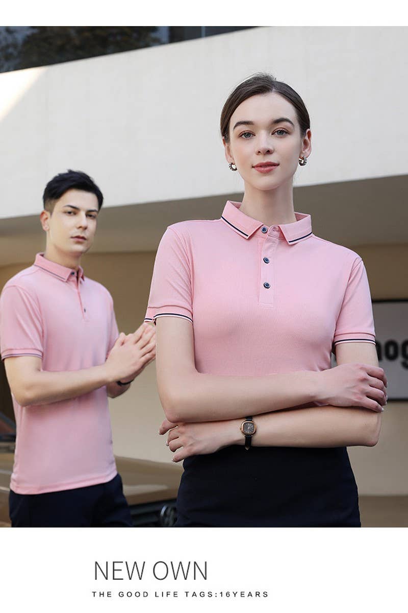 CWTBLS02427_COLLAR WITH CONTRAST TRIM BUSINESS POLO SHIRT