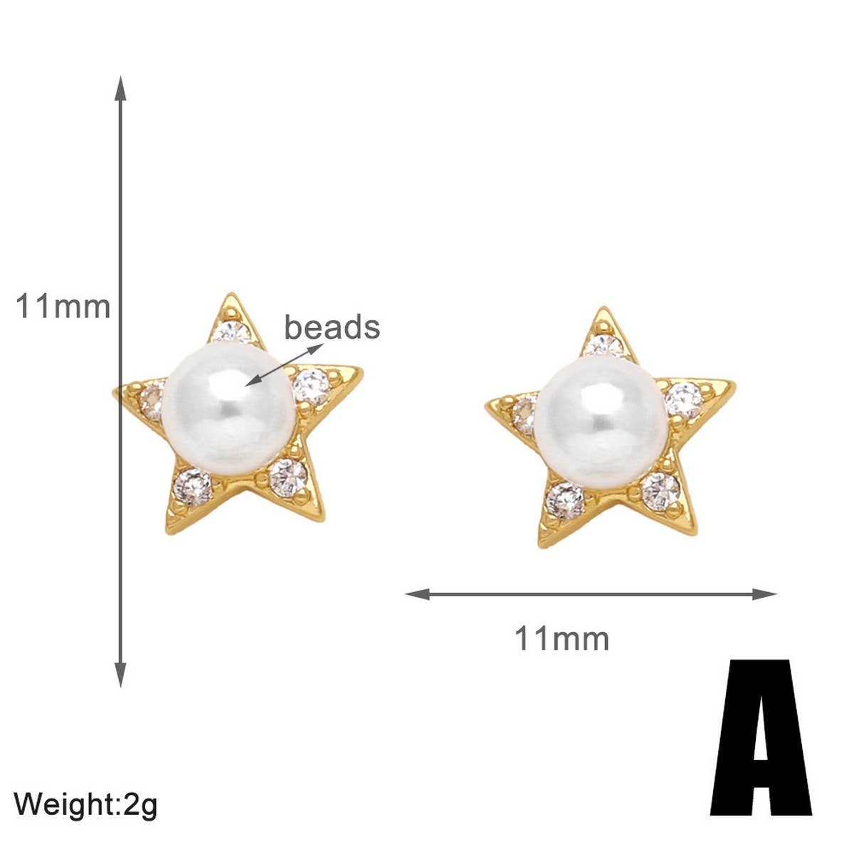 FASHIONABLE ZIRCON INLAID BEE EARRINGS