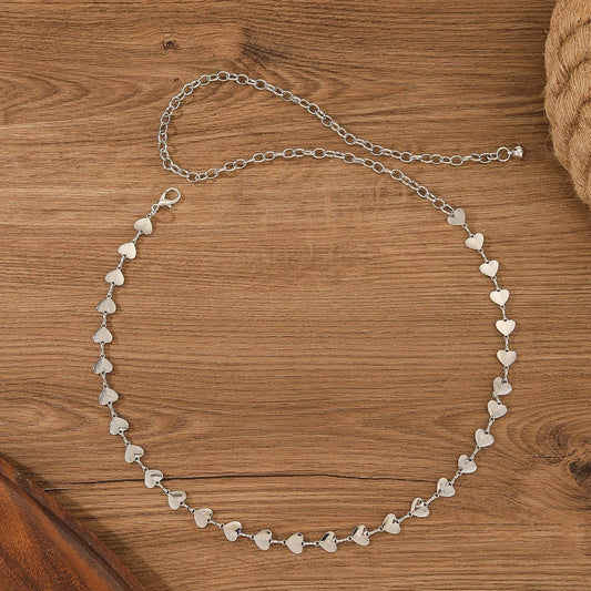 Metal waist chain heart-shaped waist chain