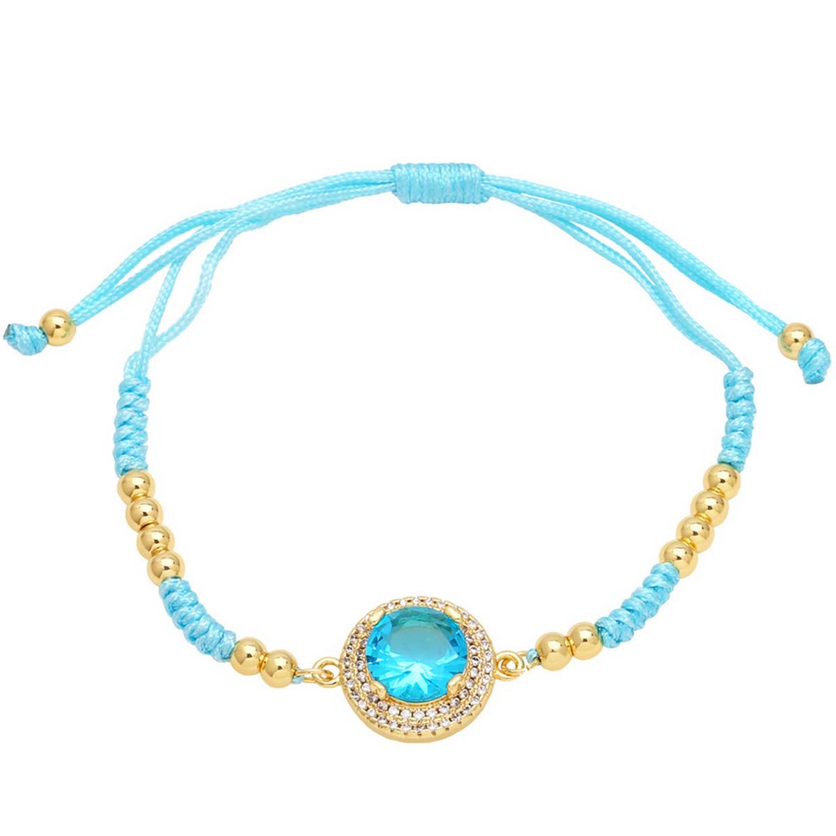 SET WITH COLORED ZIRCON BRACELET