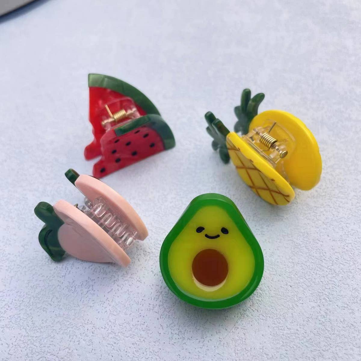 GIRL SUMMER  SMALL ACETICE FRUIT HAIR CLAW CLIPS_CWAHA0957