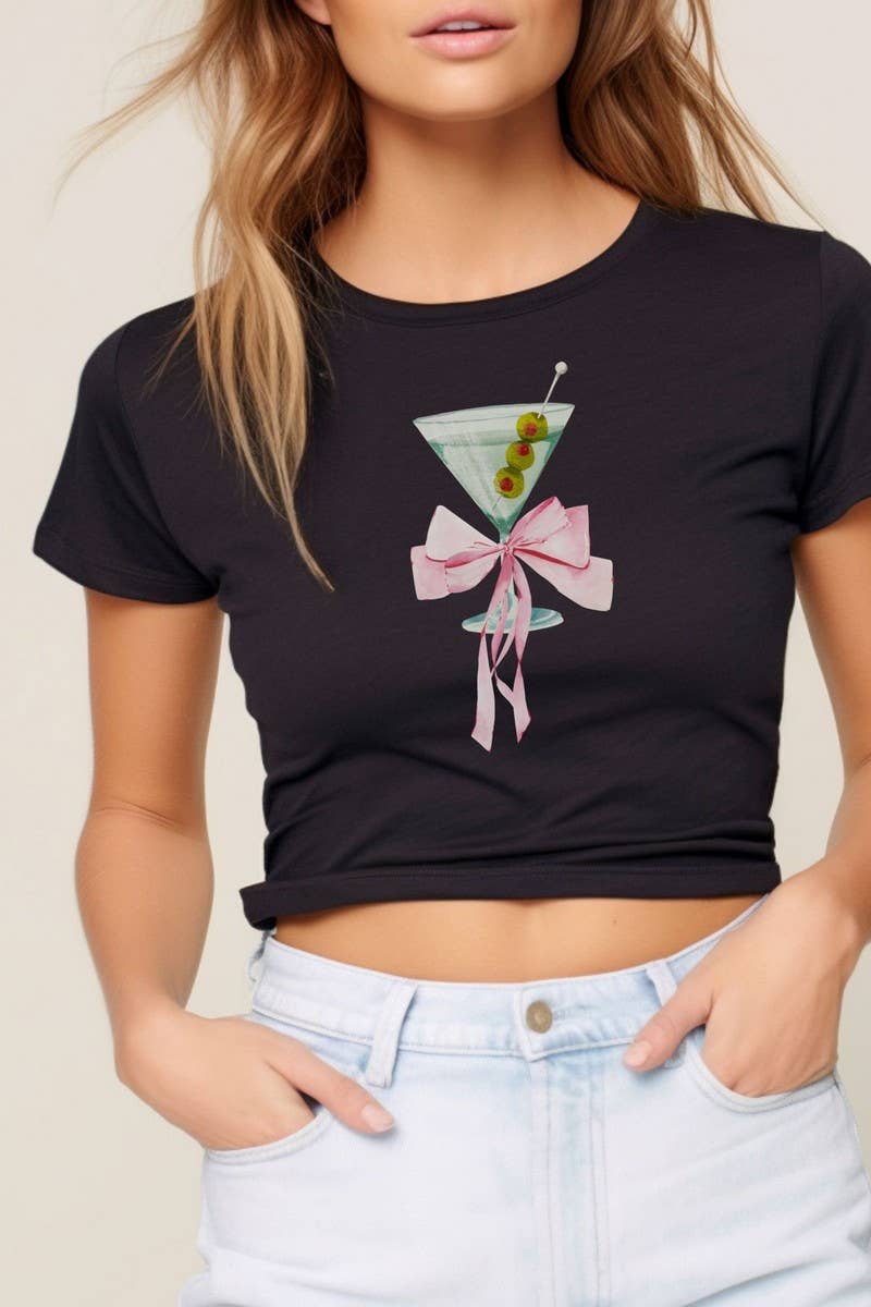 CWTTS1570_SWEET BOW PRINT SHORT SLEEVE CROP T-SHIRT