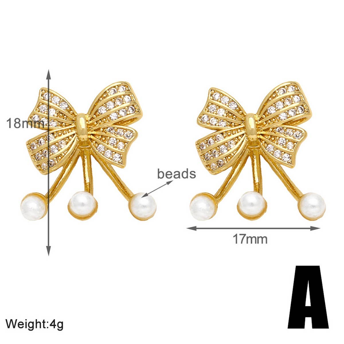 MINIMALIST PEARL BOW EARRINGS