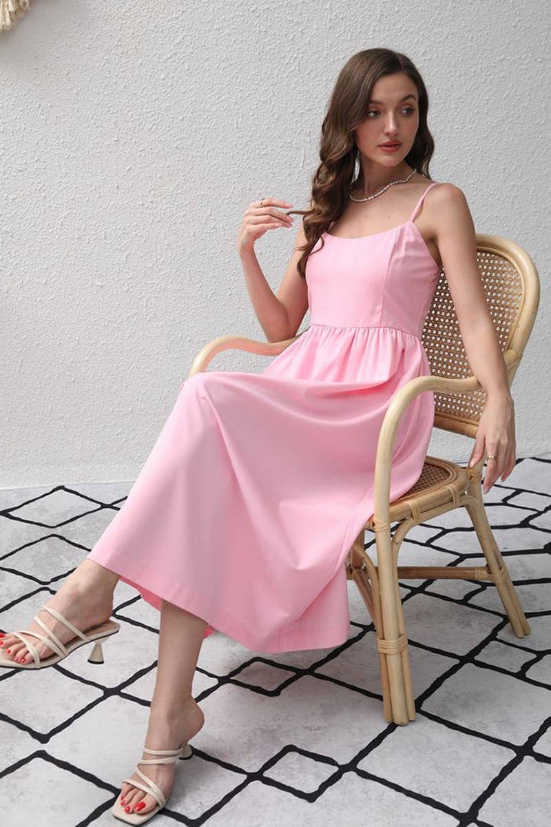 CWDMD01088_SPAGHETTI STRAP BACKLESS ELEGANT FLOWY MAXI DRESS