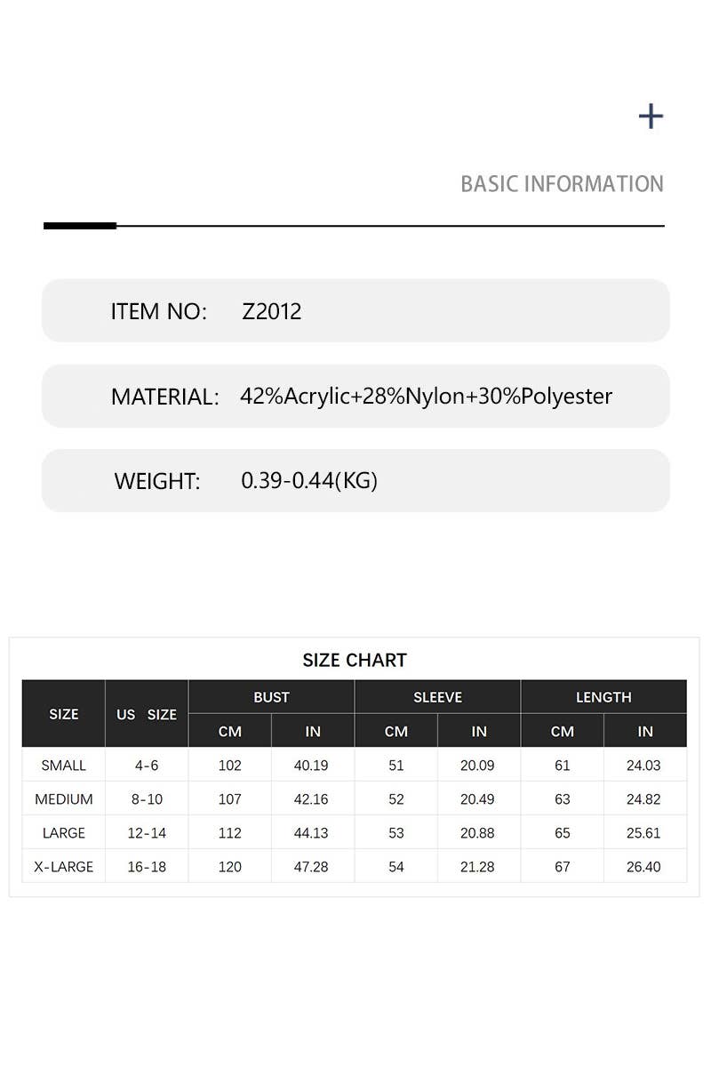 CWOSWL0583  Crew Neck Pullover Casual Sweater