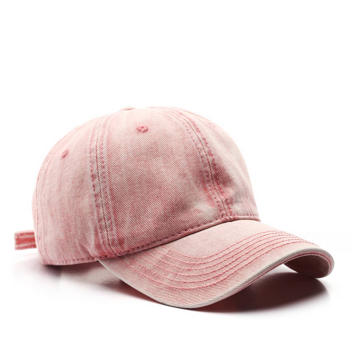 CWAH3211_WASHED DENIM SOLID COLOR SUN VISOR BASEBALL CAP