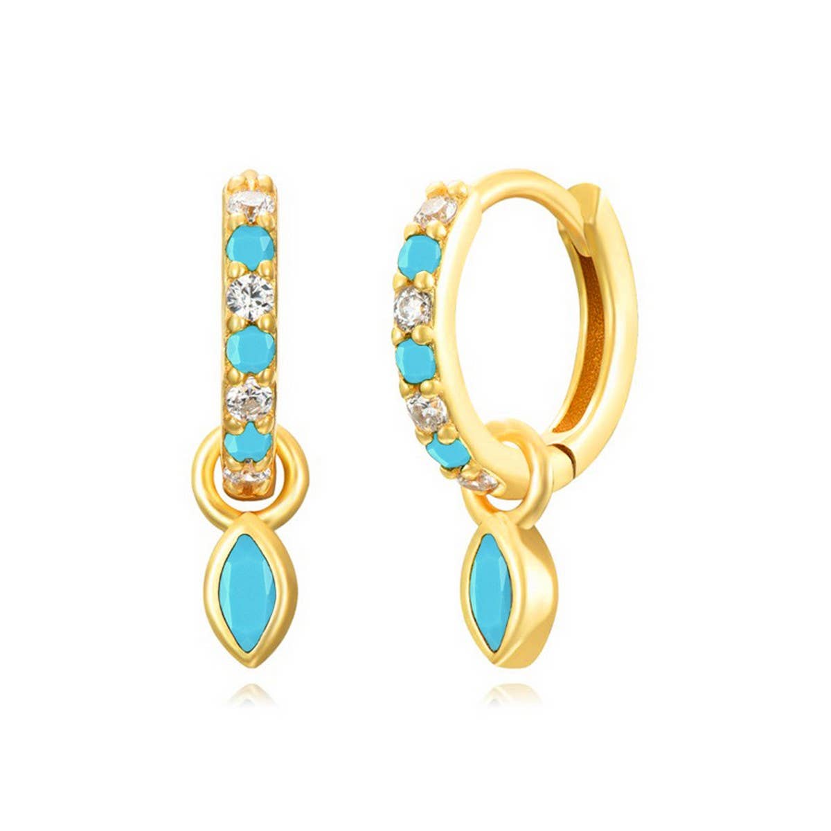 COLORFUL FRENCH TEMPERAMENT GEOMETRIC EARRINGS