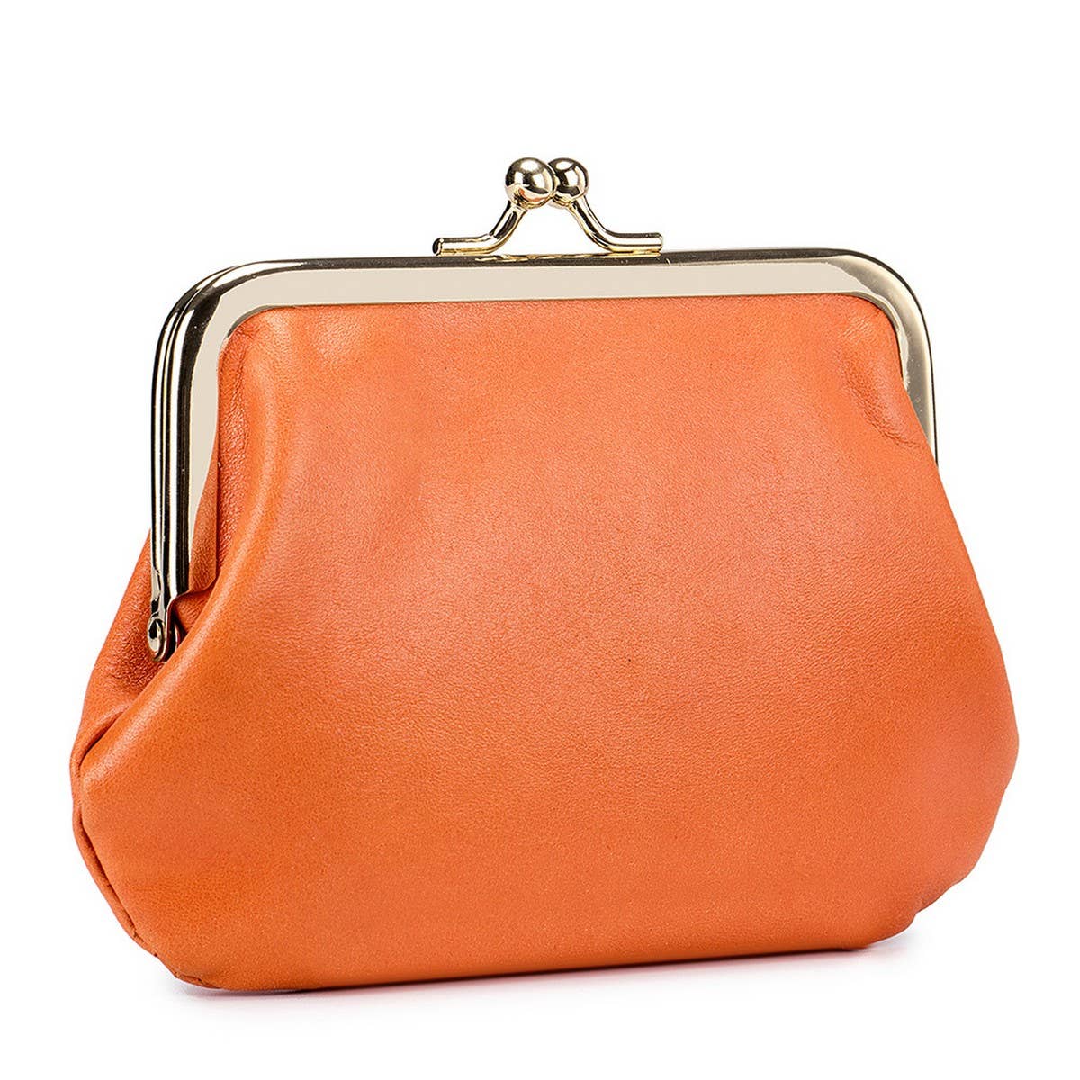 VINTAGE SHORT GOLD CLIP BAG MINI LEATHER WALLET_CWAB3749