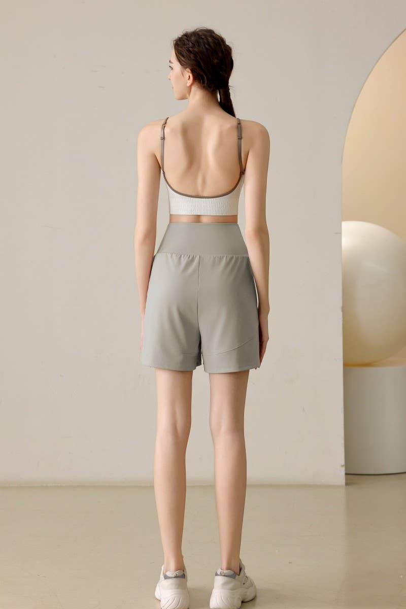 CWBSP0223_HIGH WAISTED YOGA CASUAL SPORTS SHORTS