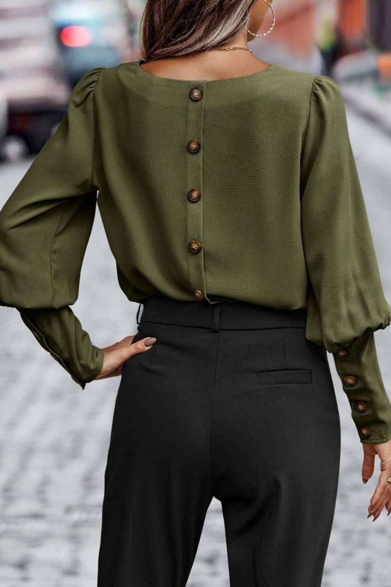 CWTBLL2549_FALL COMMUTER LONG-SLEEVED BUTTON-DOWN TOP