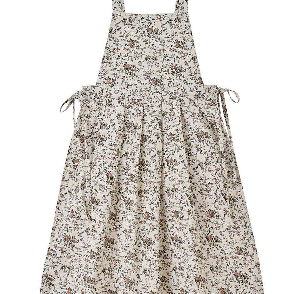 Cotton Floral Print Aprons with pockets vintage