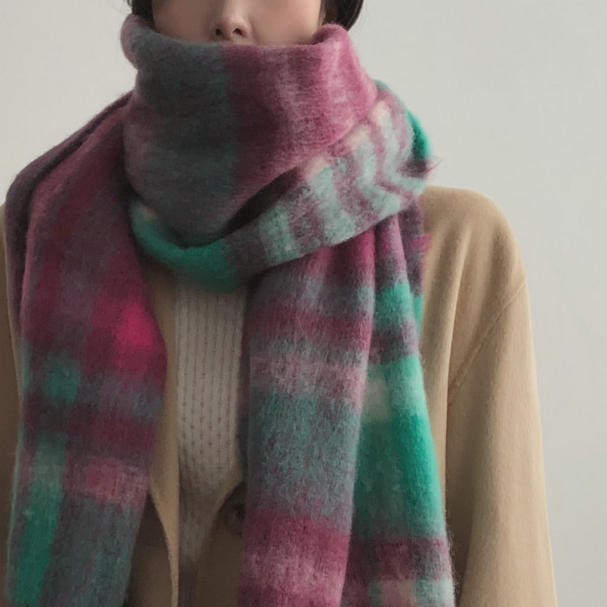Thick Brushed AC Scarf ? Sweet Winter Wrap
