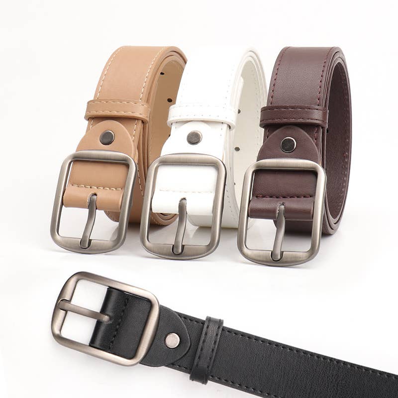 Fashionable simple and casual needle-buckle belt