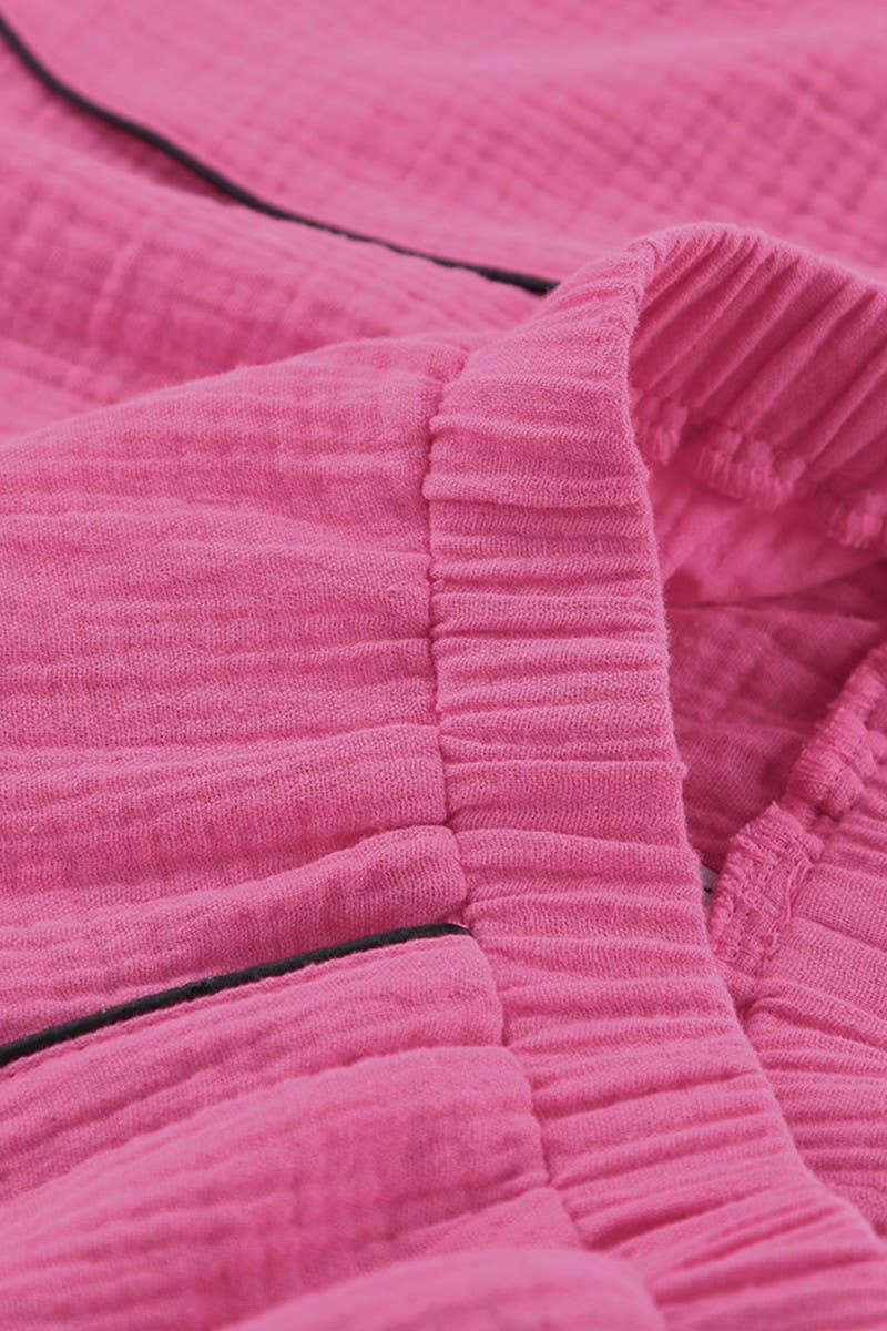 CWSPJ0312_SOFT COTTON LONG-SLEEVED SHORTS PAJAMA SET