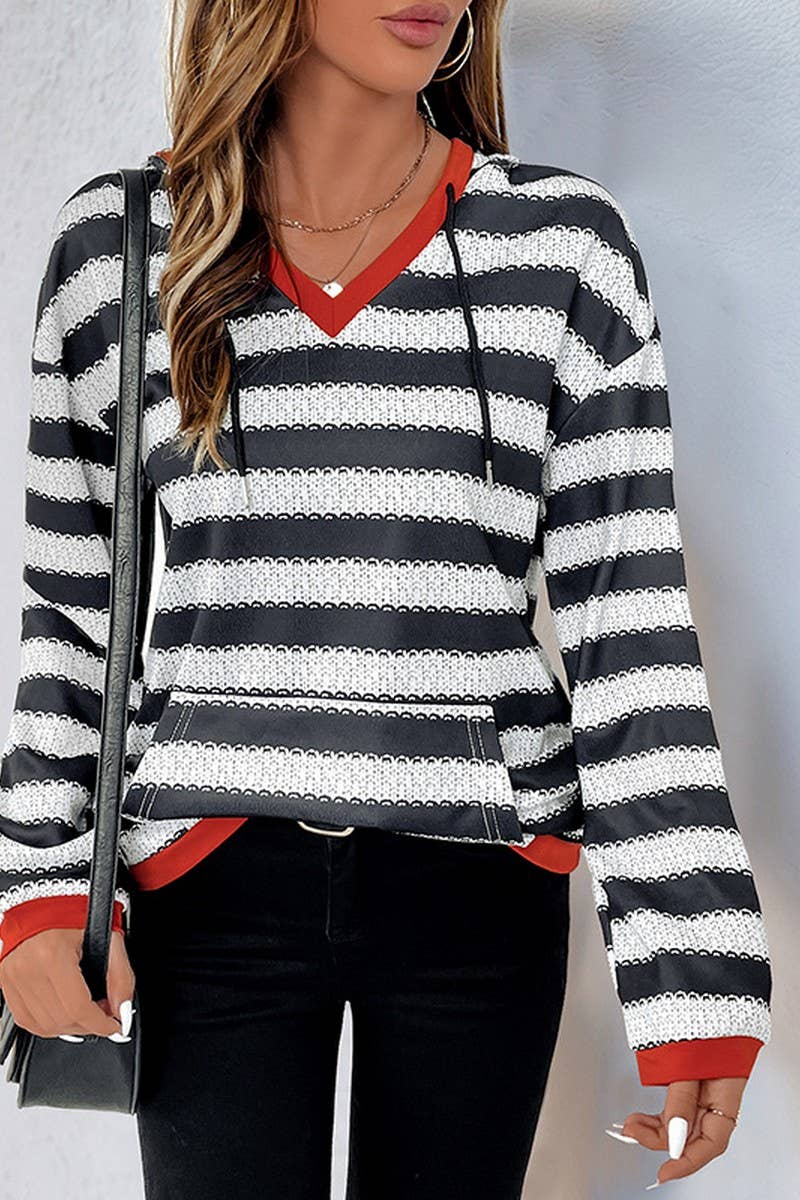 CWOHOL1108_NEW AUTUMN HOODED CASUAL ALL-MATCH SWEATSHIRT