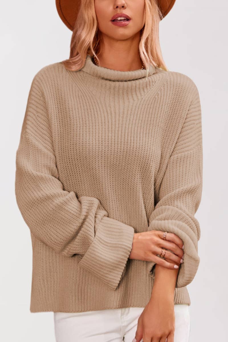 CWOSWL5851_LONG-SLEEVED SWEATER WITH SLIT FLARED SLEEVES
