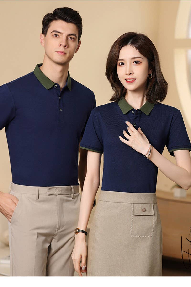 CWTBLS02433_CUSTOM SHORT SLEEVE POLO WORK SHIRTS