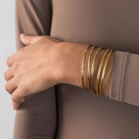 Minimalist Plain Open Cuff in Titanium Steel