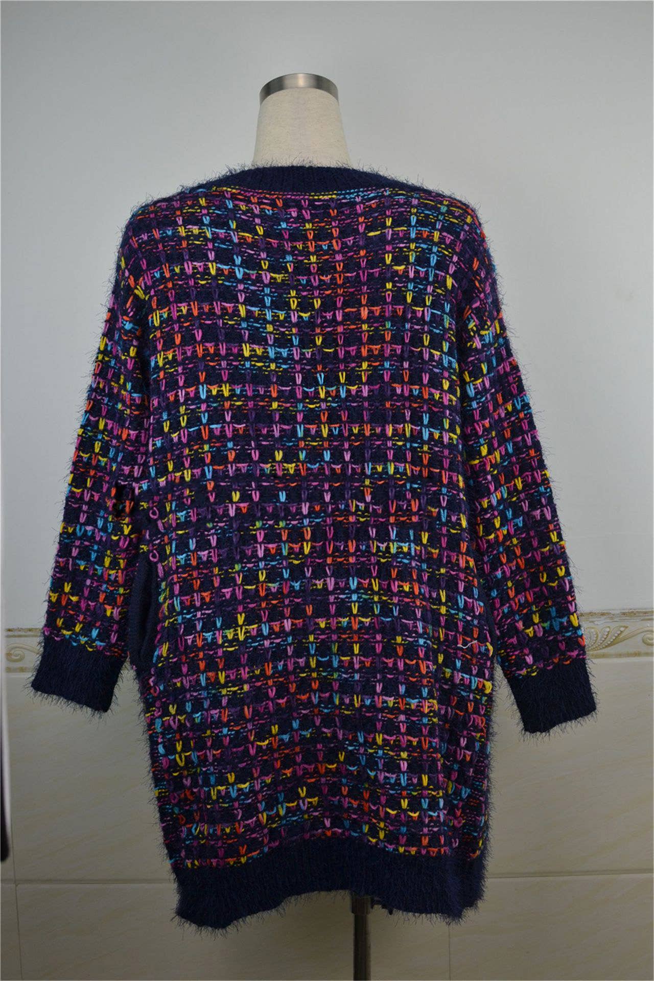 CWOSWL1045_Long Sleeve Open Front Long Cardigan Sweater